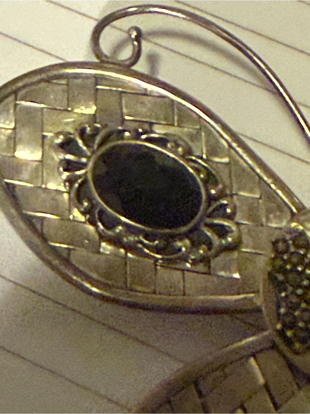 Vintage silver large butterfly pendant . - Picture 8 of 13